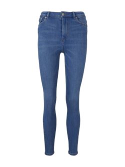 TOM TAILOR DENIM Damen Janna Extra Skinny Jeans, blau, unifarben, Gr.28